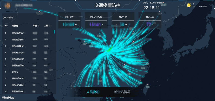 黄金城集团旗下世纪高通助力西安上线“交通疫情防控作战图”